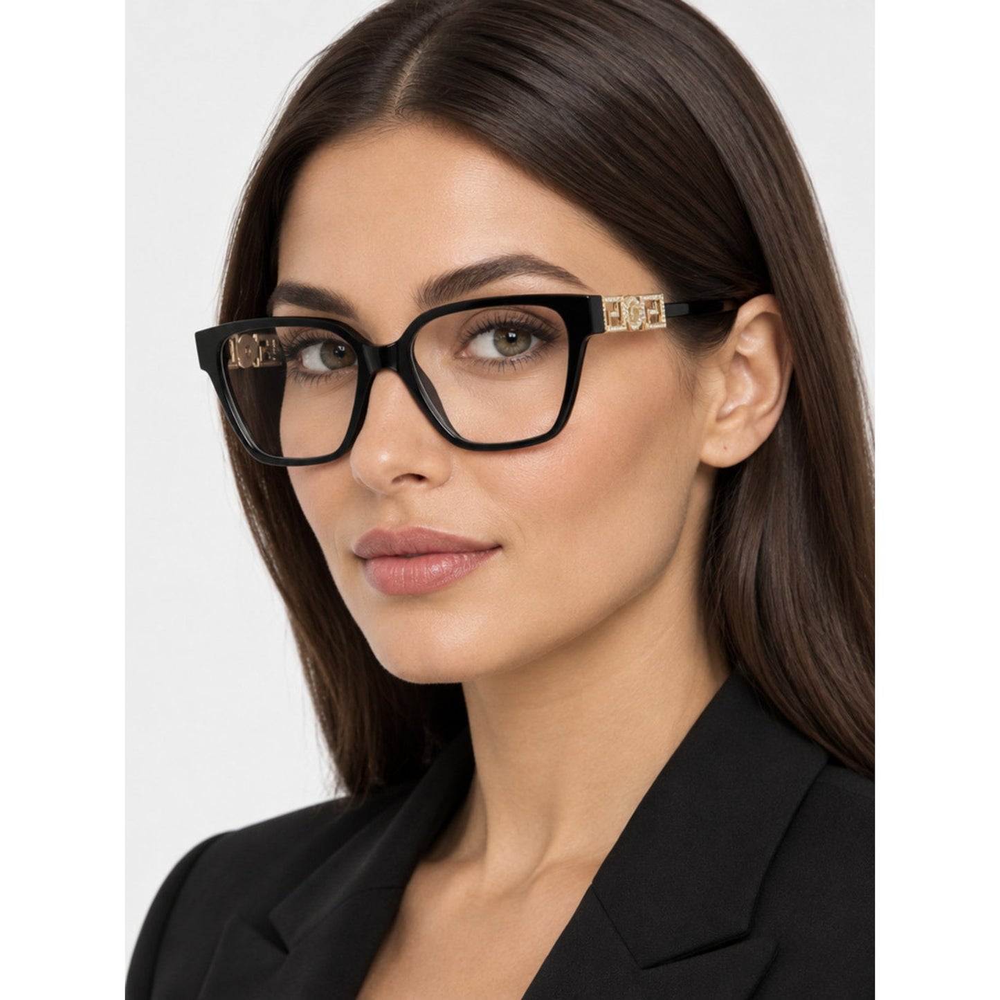 NEW Versace VE3358B GB1 Black/Gold Eyeglasses Authentic