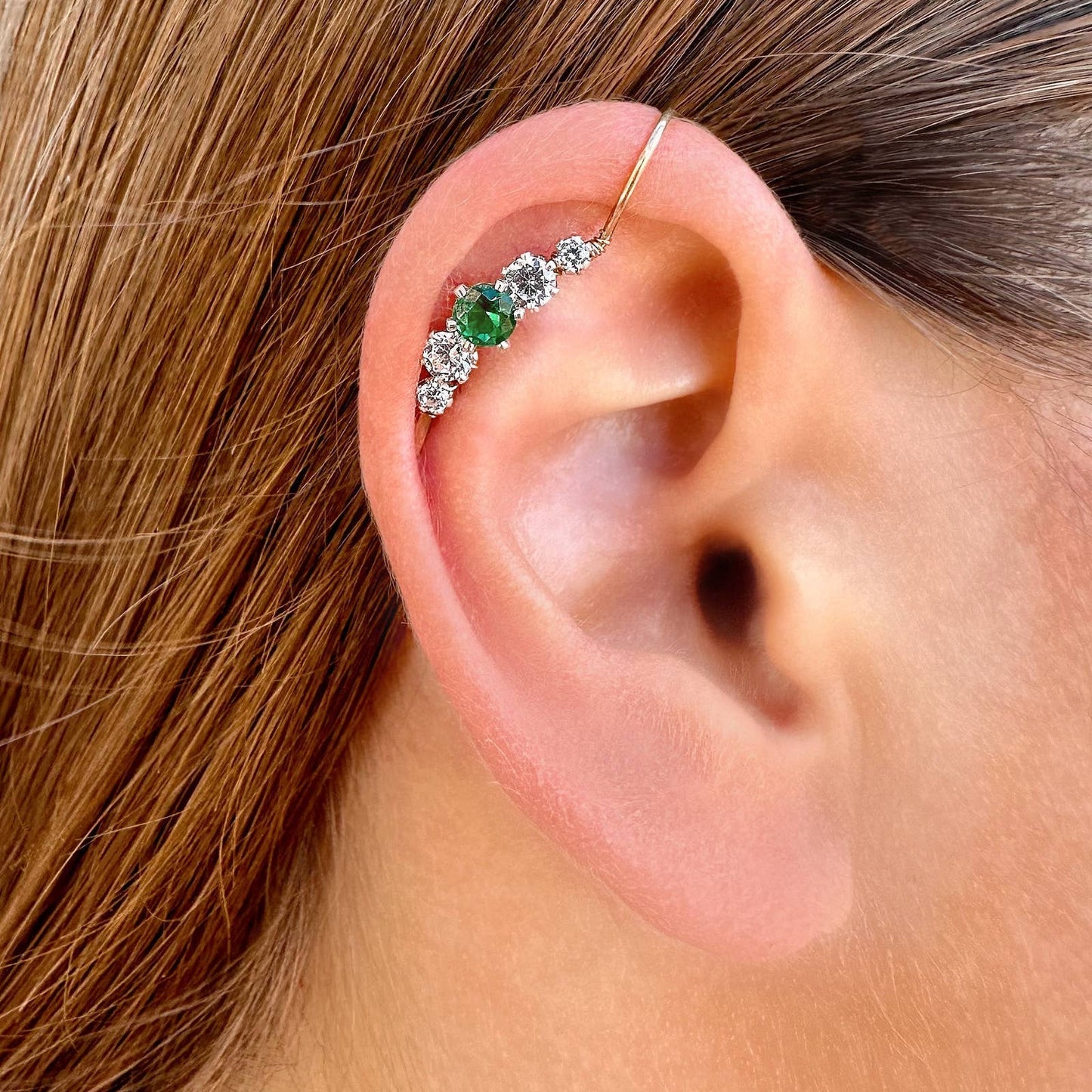 Ear cuff brillante sin perforar - Plata de ley 925