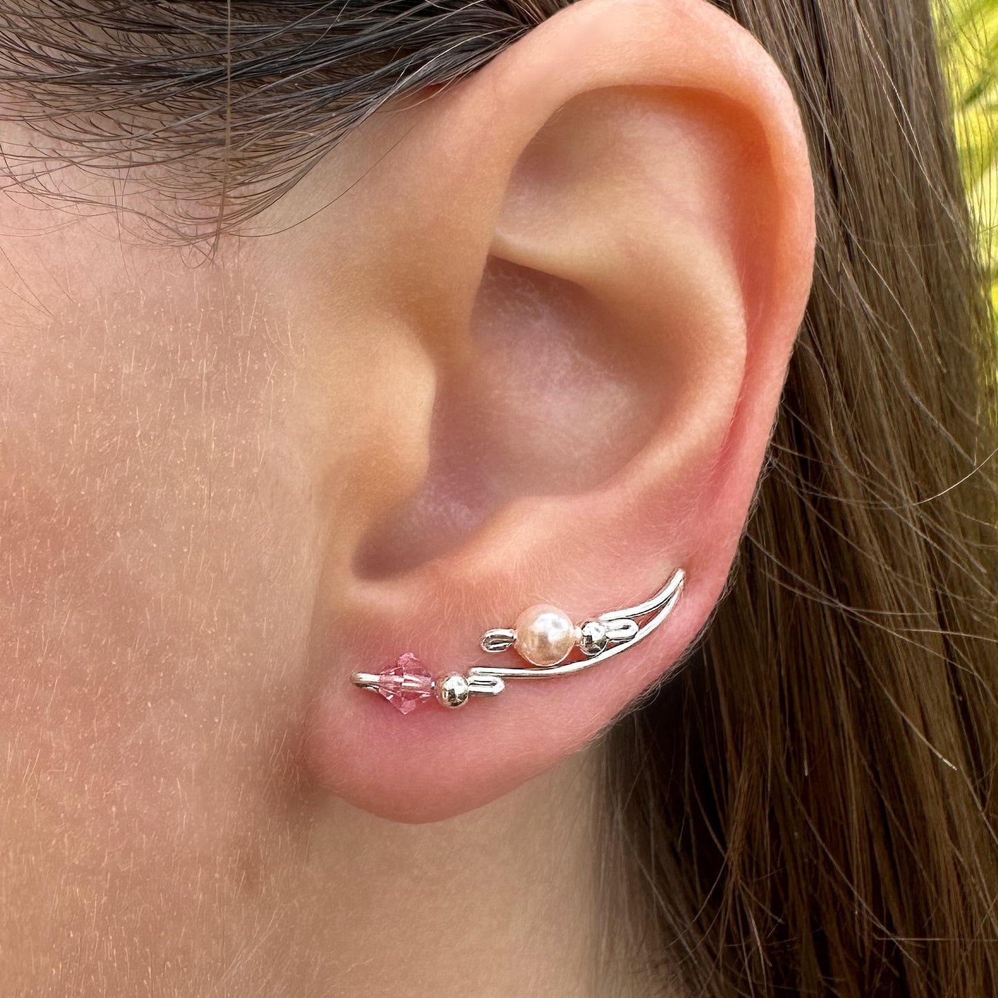 Charming  Ear Climbers - Sterling Silver 925