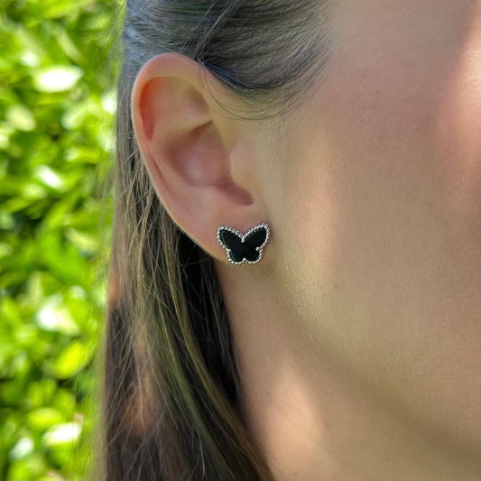 Butterfly stud earrings - Sterling Silver 925