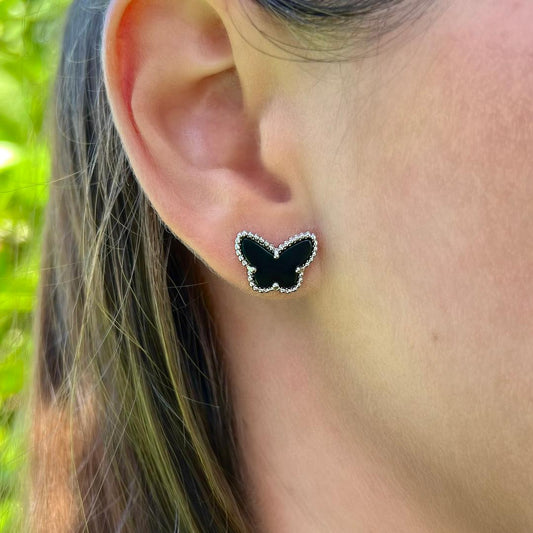 Butterfly stud earrings - Sterling Silver 925