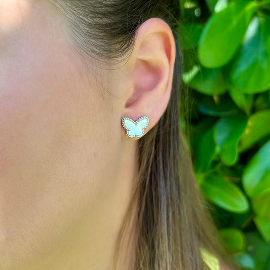 Butterfly stud earrings - Sterling Silver 925