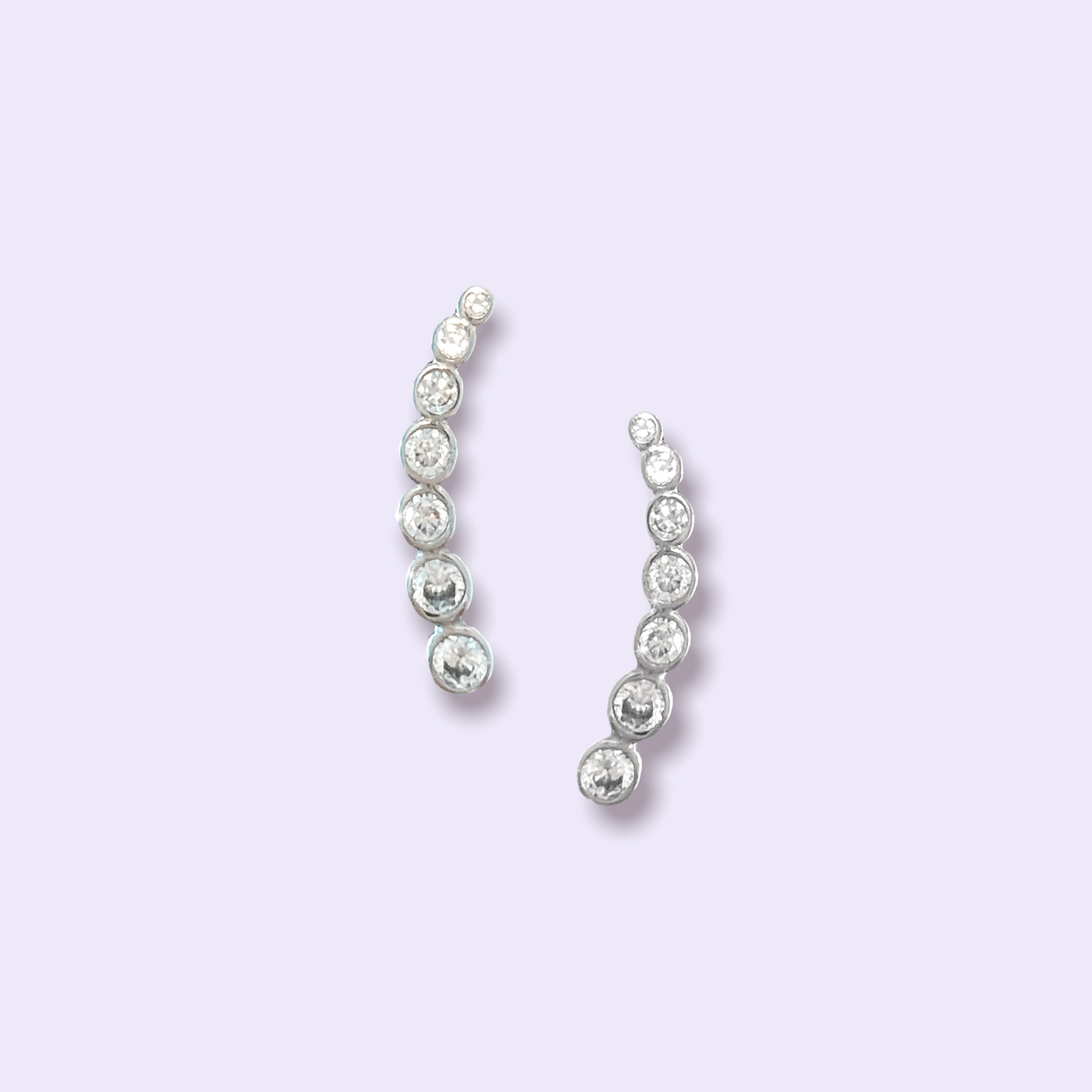 SPARKLE EAR CLIMBERS WITH SIMULATED DIAMONDS