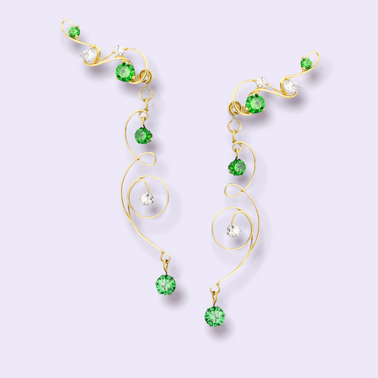 CASABLANCA EAR CLIMBERS - YELLOW SILVER